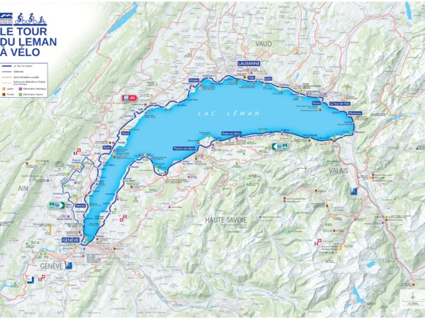 Carte du Tour du Léman – actualisation #2025